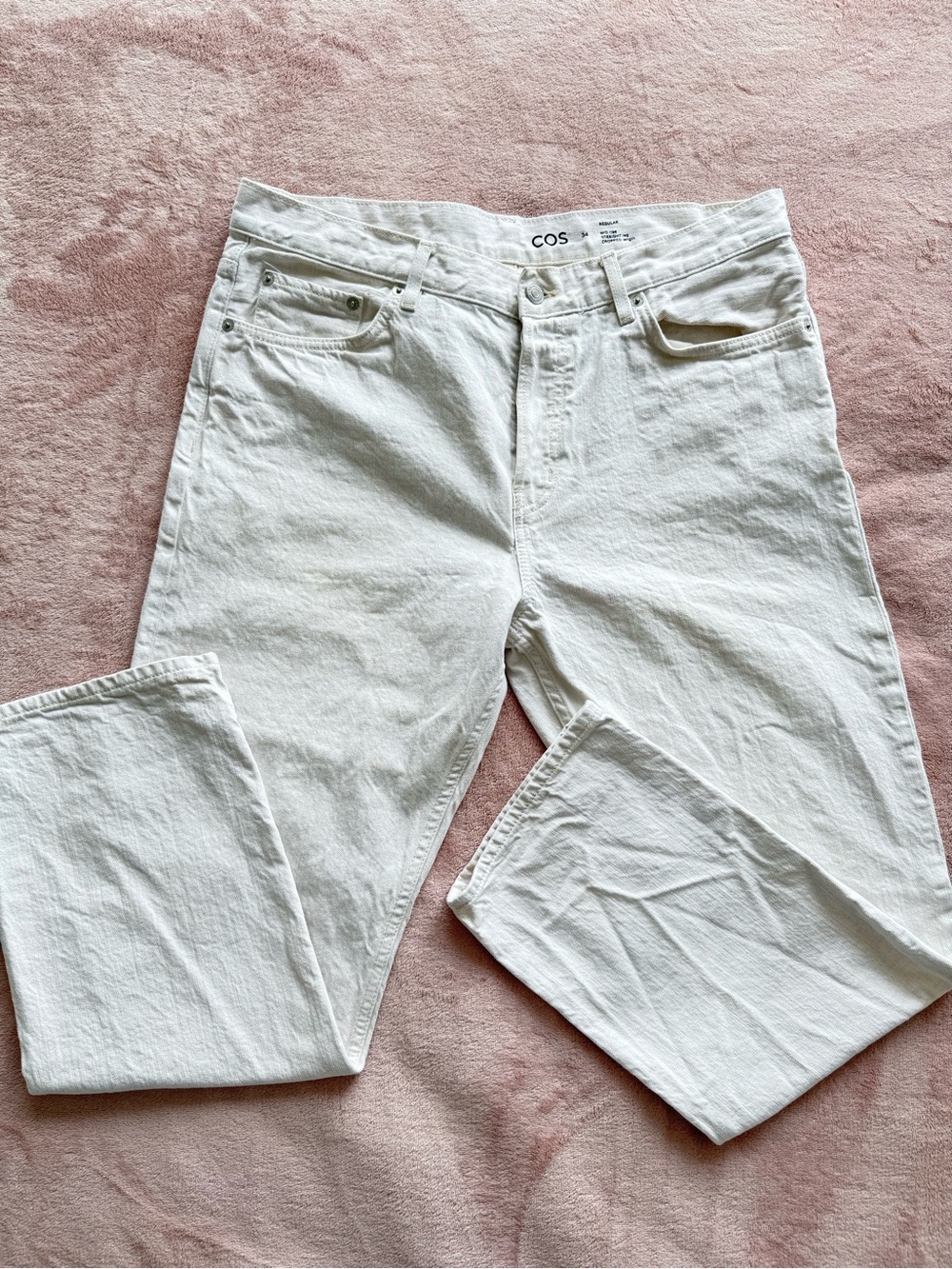 COS Men’s Off-White Straight Leg Jeans